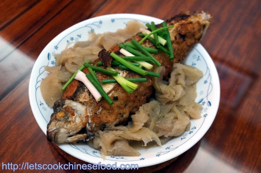 Chinese Recipe : Deep Fried Stuffed Fish with Dried Winter Melon (中菜食譜 ...
